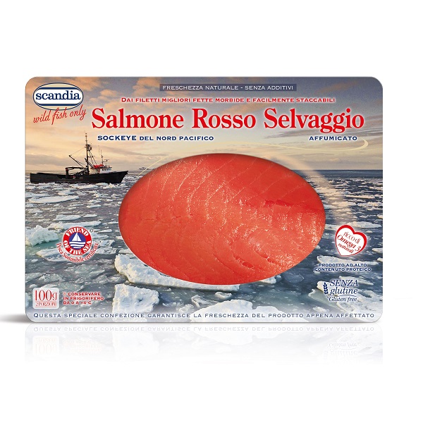 Salmone Sockeye Selvaggio affumicato affettato g 100